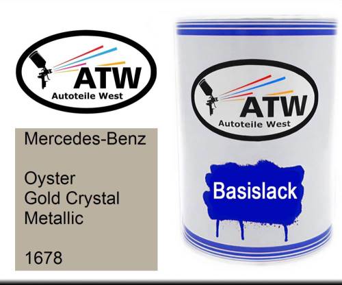 Mercedes-Benz, Oyster Gold Crystal Metallic, 1678: 500ml Lackdose, von ATW Autoteile West.